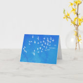 "ネットは私を巻き込まない" +鳥(青は白) カード (黄色い花)