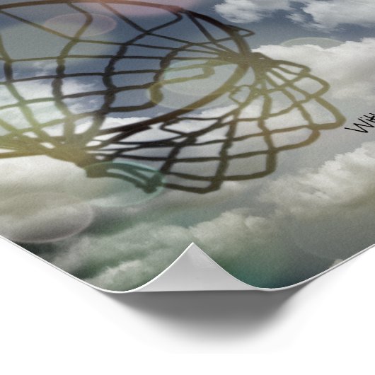 ネットやる気を起こさせるボール写真引用文 ポスター (角)