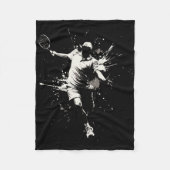 ネットコートゲー絵を描ムスプラッシュDMINTONプレイヤーボーイ フリースブランケット (正面)