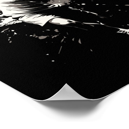 ネットコートゲー絵を描ムスプラッシュDMINTONプレイヤーボーイ ポスター (角)