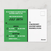 ネットバー(ユダヤ教の)バル・ミツバーRSVP ポストカード (裏面)