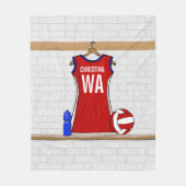 ネットパーソナライズされたボールの制服 フリースブランケット (正面)