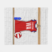 ネットパーソナライズされたボールの制服 フリースブランケット (正面(横))