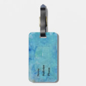 ネットホッケーのインクスケッチ上のショット(青い水色) ラゲッジタグ (裏面縦)