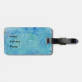 ネットホッケーのインクスケッチ上のショット(青い水色) ラゲッジタグ (裏面横)