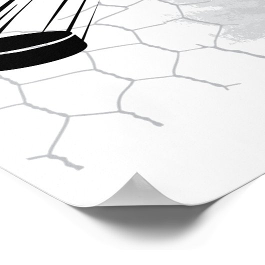 ネットホッケープレイヤーグレイのポスターを取り込む ポスター (角)