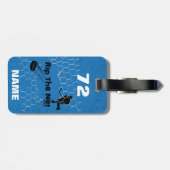 ネットホッパーソナライズされたケープレーヤーを青色で破る ラゲッジタグ (裏面横)