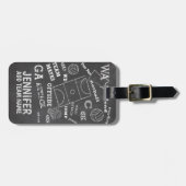 ネットボーパーソナライズされたルの黒板スタイル ラゲッジタグ (正面横)