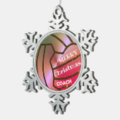 ネットボールのクリスマス スノーフレークピューターオーナメント (右)