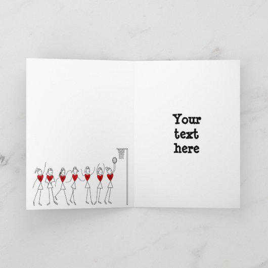 ネットボールのコーチのクリスマスの挨拶 シーズンカード (内部)