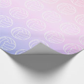 ネットボールのテーマの球のデザイン ラッピングペーパー (角)