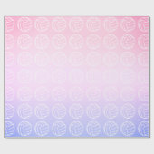 ネットボールのテーマの球のデザイン ラッピングペーパー (フラット)