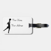 ネットボールの位置のハートのデザイン ラゲッジタグ (裏面横)