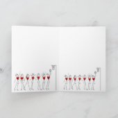 ネットボールの球のテーマのクリスマスの挨拶 シーズンカード (内部)