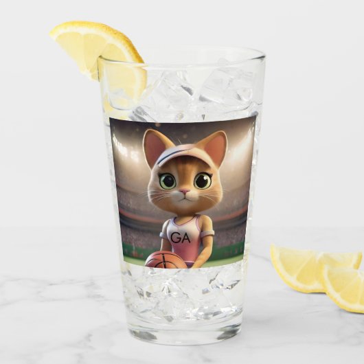 ネットボールの雌猫。 タンブラーグラス (アイス正面)