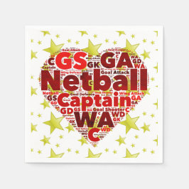 ネットボールをテーマにしたパーティー紙ナプキン スタンダードカクテルナプキン