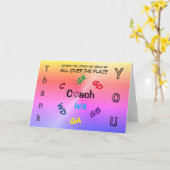 ネットボールコーチありがとう カード (黄色い花)