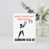 ネットボールゴールシュータやる気を起こさせる引用文 ポストカード (スタンド正面)