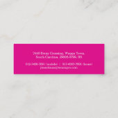 ネットボールスポーツボールプレーヤーコーチピンクパープル スキニー名刺 (裏面)