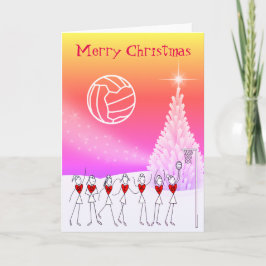 ネットボールプレーヤーの球のテーマのクリスマスの挨拶 シーズンカード