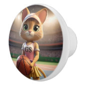 ネットボール猫 セラミックノブ (右)