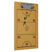 ネットボール裁判所のレイアウトはパーソナライズなコーチを置きます クリップボード (右)