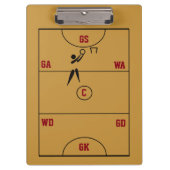 ネットボール裁判所のレイアウトはパーソナライズなコーチを置きます クリップボード (正面)