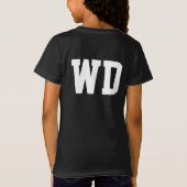 ネットボール·ピンク·ホワイト·アウト·ウィング·ディフェンダー·ガール Tシャツ (裏面)