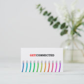 ネットワーカラフルク・ケーブル 名刺 (スタンド正面)