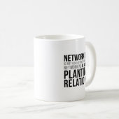 ネットワークが収集され連絡ない コーヒーマグカップ (正面右)