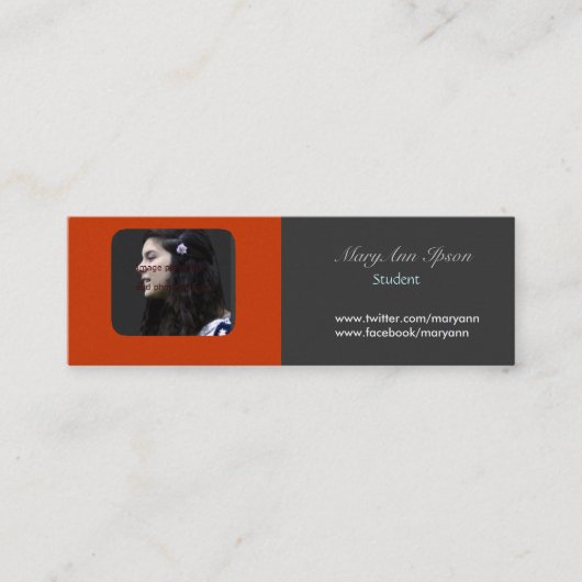 ネットワークは。写真のホールダー学術学生の生命 スキニー名刺 (正面)