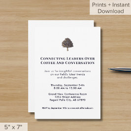 ネットワークイベント招待状とツリーロゴ 招待状