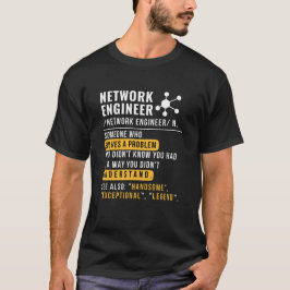 ネットワークエンジニアの定義Tシャツ Tシャツ