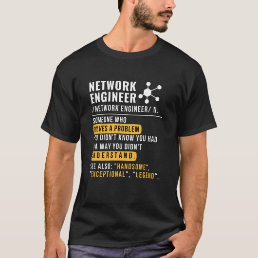 ネットワークエンジニアの定義Tシャツ Tシャツ (正面)
