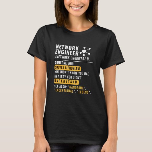 ネットワークエンジニアの定義Tシャツ Tシャツ (正面)