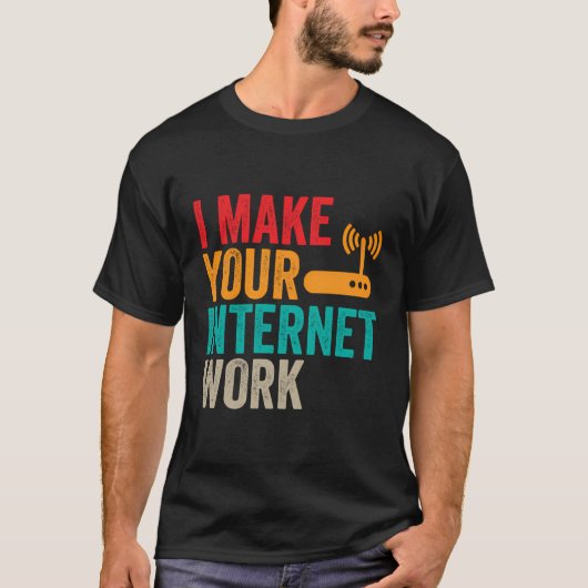 ネットワークエンジニアインターネット作業管理者エンジン Tシャツ (正面)