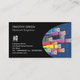 ネットワークエンジニアテクニカルカラーコンピュータケーブル 名刺