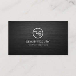ネットワークエンジニアネットワークポイントアイコンつや消しメタル 名刺