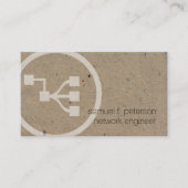 ネットワークエンジニアネットワークポイントアイコン自然紙 名刺 (正面)