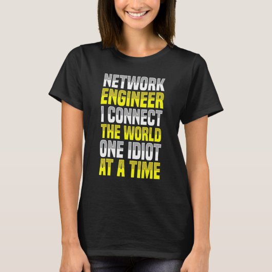 ネットワークエンジニアConnect The WorldエンジニアリングIt Tシャツ (正面)