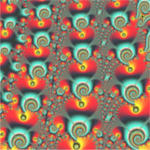 ネットワークカラフルフラクタル・アートデザイン シール (正面)