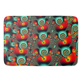 ネットワークカラフルフラクタル・アートデザイン バスマット