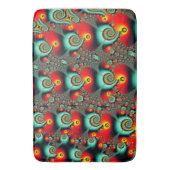 ネットワークカラフルフラクタル・アートデザイン バスマット (正面縦)