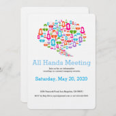 ネットワークコミュニケーションチームミーティング招待状 招待状 (正面/裏面)