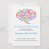 ネットワークコミュニケーションチームミーティング招待状 招待状 (正面)