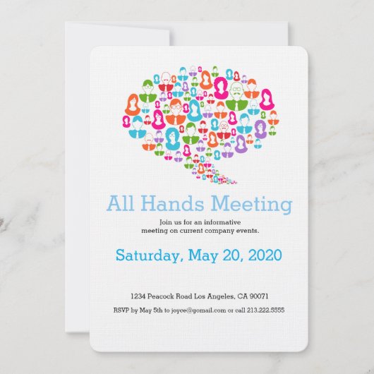 ネットワークコミュニケーションチームミーティング招待状 招待状 (正面)