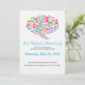 ネットワークコミュニケーションチームミーティング招待状 招待状 (スタンド正面)