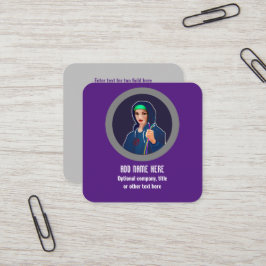 ネットワークセキュリティとペンテスト – 女性技術者 スクエア名刺