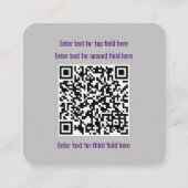 ネットワークセキュリティとペンテスト – 女性技術者 スクエア名刺 (裏面)