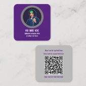 ネットワークセキュリティとペンテスト – 女性技術者 スクエア名刺 (正面/裏面)